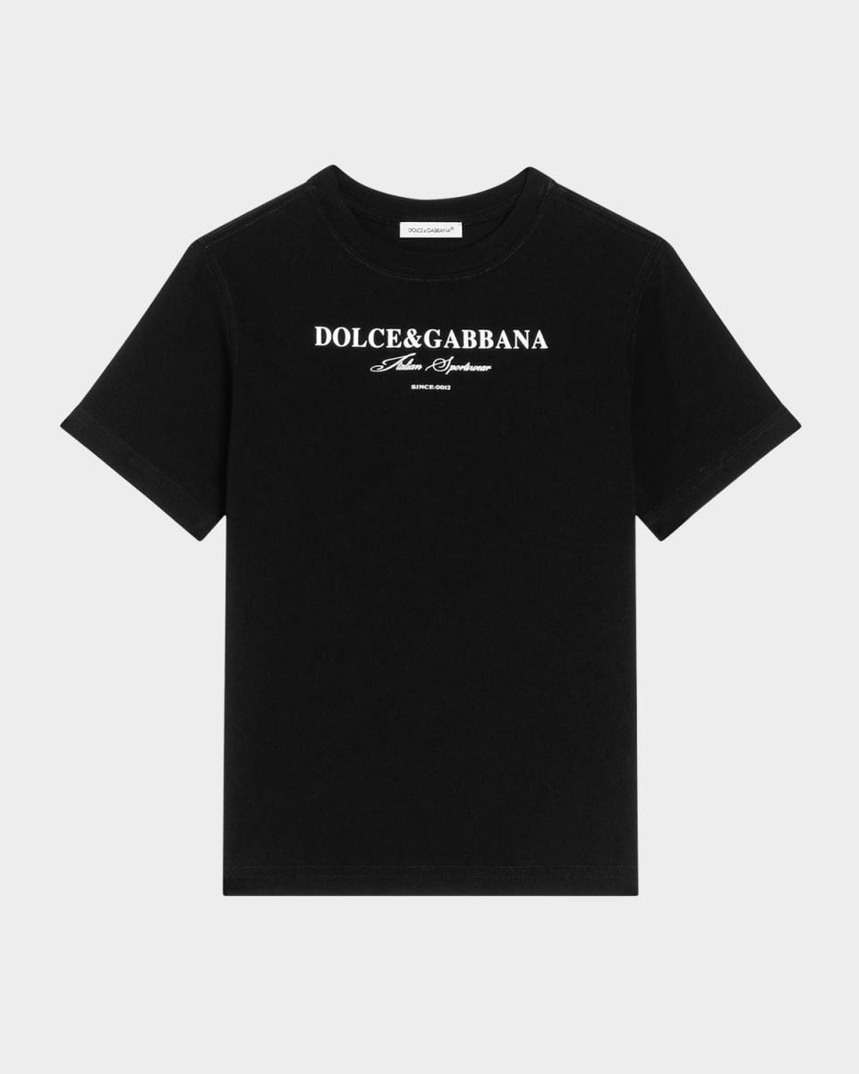 Boy's Contrast Logo-Print T-Shirt, Size 8-
